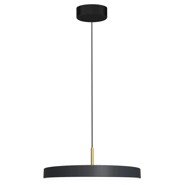 Ledowa lampa wisząca DISC ML1065  LED 38W 4000K dysk czarny złoty