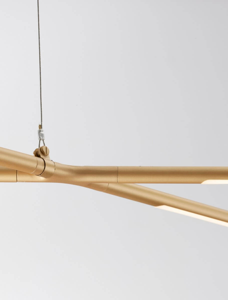 Nowoczesna lampa wisząca BELL LE42729 LED 30W 3000K salonowa nad stół złota
