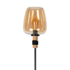 Szklana lampa podłogowa Ilona 45708/01/62 czarny bursztynowy