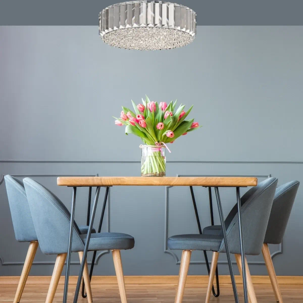 Lampa sufitowa glamour PRINCE C0360-05B-F4AC z kryształami przezroczysta