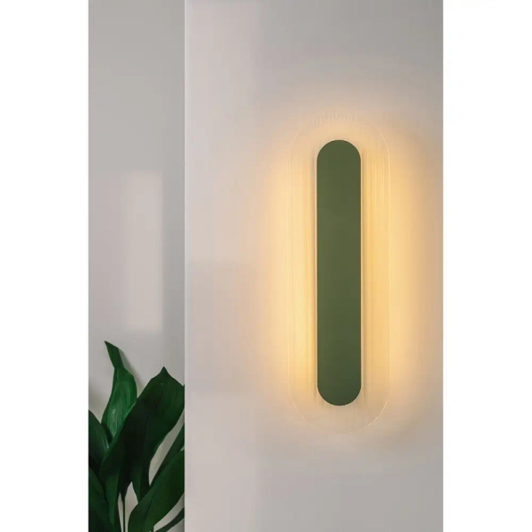 Szklana lampa ścienna Riflo RIWB64002 LED 4,8W 3000K burgundowy