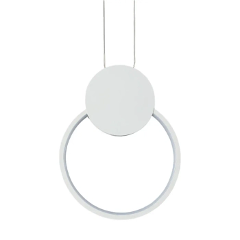 Pierścieniowa lampa wisząca Totti ABR-LWTIT-B LED 10W 3000K metalowa biała