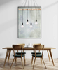 Wisząca lampa Auston 15439-4 kuchenna nad wyspę drewno