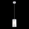 Wisząca lampa tuba Valve MDM1672/1 Italux szklana do jadalni biała chrom