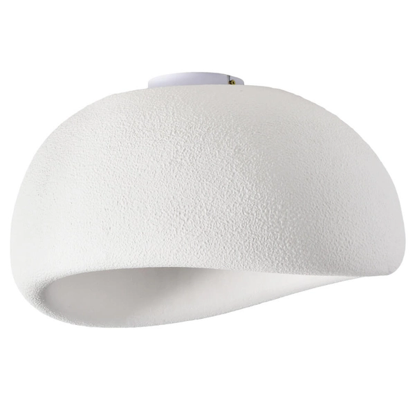 Sufitowa lampa kopuła STONE DN426-40C metalowa kamień biała