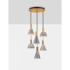 Minimalistyczny żyrandol SARDUNO LE45139 LED 41W 3000K szara złota