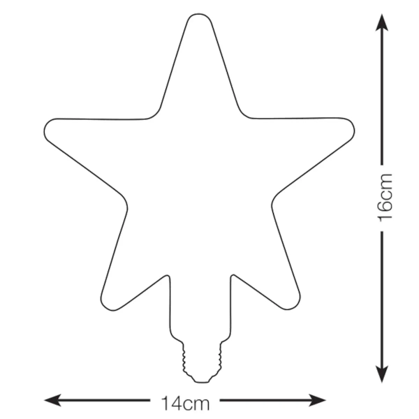 Dekoracyjna żarówka ledowa Starbulb gwiazda E14 0,5W 3000K biała ciepła
