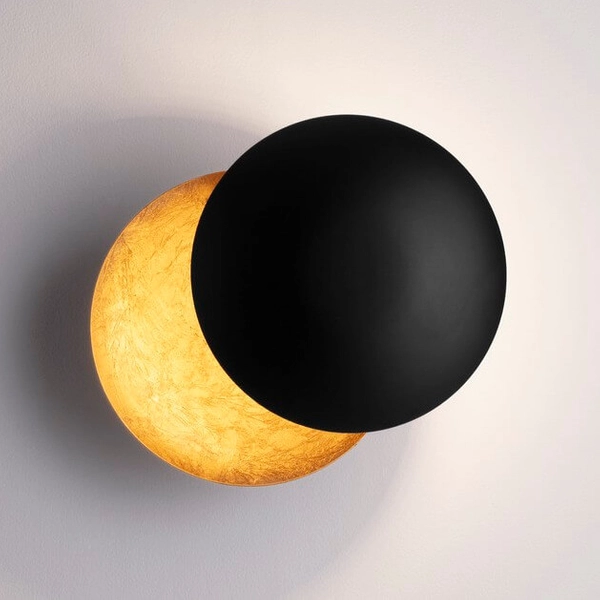 Ścienny kinkiet designerski PAIJAN LE44458 LED 6W 3000K okręgi czarny złoty