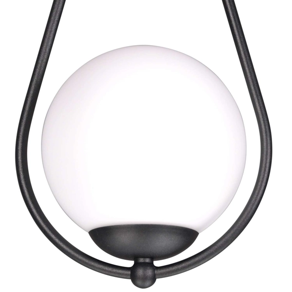 LAMPA modernistyczna Neve K-4770 wisząca OPRAWA szklane kule ZWIS kropla ball czarna biała
