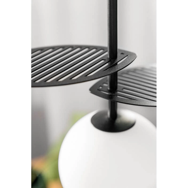 Wisząca lampa nad stół Fyllo FYA122P0 kula ball biała czarna