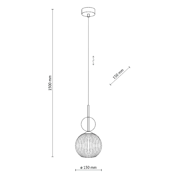 Lampa wisząca nad stołem Sophia Cognac 11590 kule biały złoty