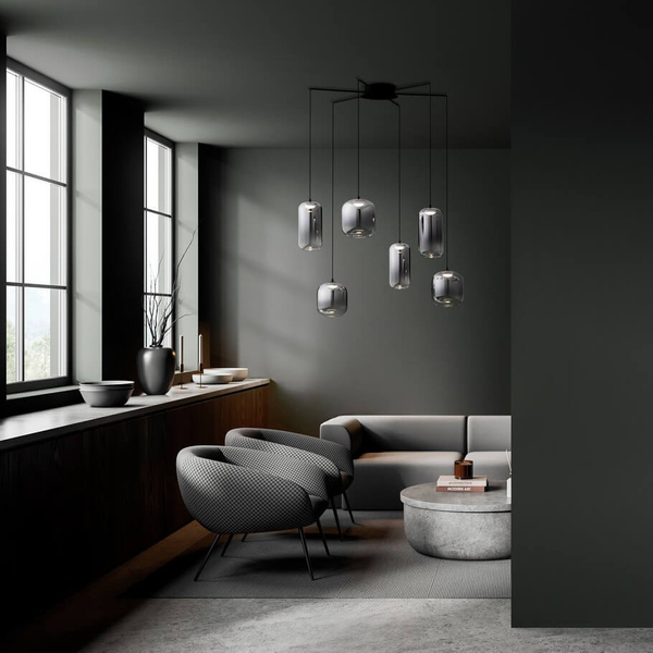 Salonowa lampa wisząca pająk ANUCO LE44614 LED 25W 3000K szary