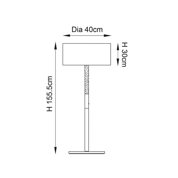 Podłogowa lampa ze ściemniaczem Andromeda 71620 Endon LED metal biały srebrny
