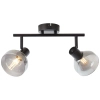 Sufitowa lampa podwójna Reflect 82713/06 szklana przydymiona czarna