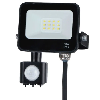 Naświetlacz z czujnikiem ruchu EKN1624 LED 10W 4000K PIR IP65 czarny
