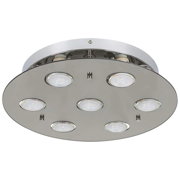 Plafon LAMPA sufitowa NAOMI 2646 Rabalux okrągła OPRAWA przydymiona chrom