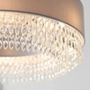 Wisząca lampa glamour Malmesbury 94396 kryształki abażur szary chrom