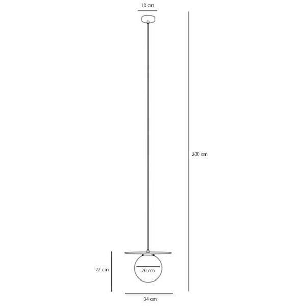 Wisząca lampa molekuła LOOP 1125G9_M Aldex szklana kremowy