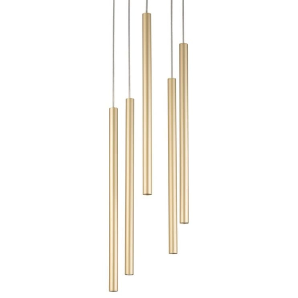 Kaskadowa lampa wisząca Sopel 33627 Sigma zwis tuby metalowa złota