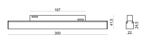 Oprawa szynowa Magneto Abigali LWQ-M07S LED 24W ściemnialna czarna