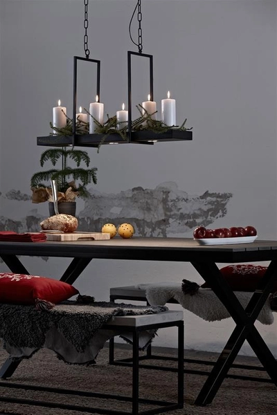 Rustykalna LAMPA zwisowa TRAY 105780 Markslojd metalowa OPRAWA wisząca zwis LED 9W 3000K na łańcuchu belka czarna