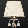 Stojąca LAMPA stołowa VEN B-TH 12075/1 klasyczna LAMPKA nocna z kryształkami wzorki crystal patyna kremowa