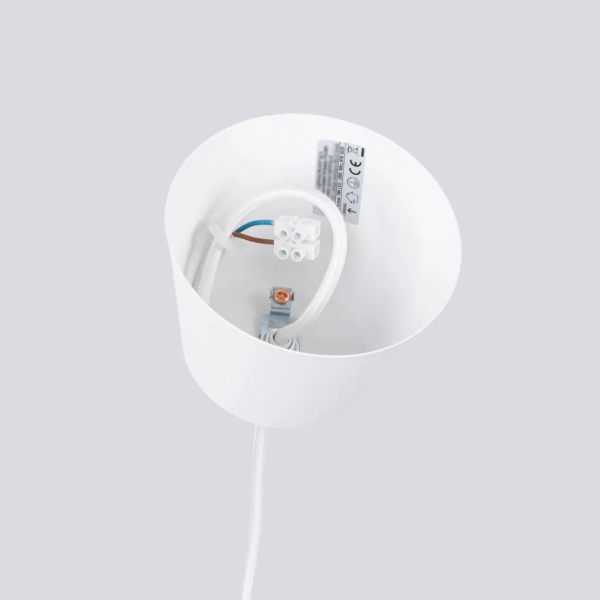 Owalna lampa wisząca BILO SL.1702 biała metalowa 1xE27
