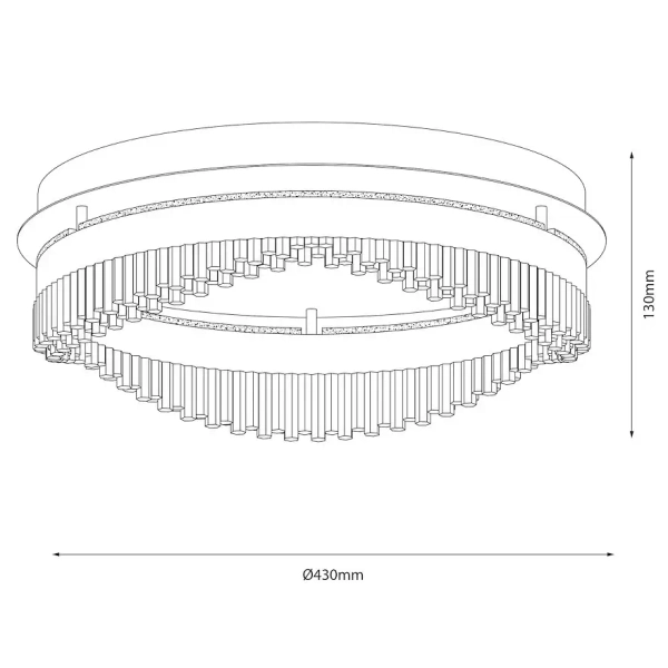 Glamour nasufitowa lampa Preciosa ML1893 LED 36W 4000K złoty