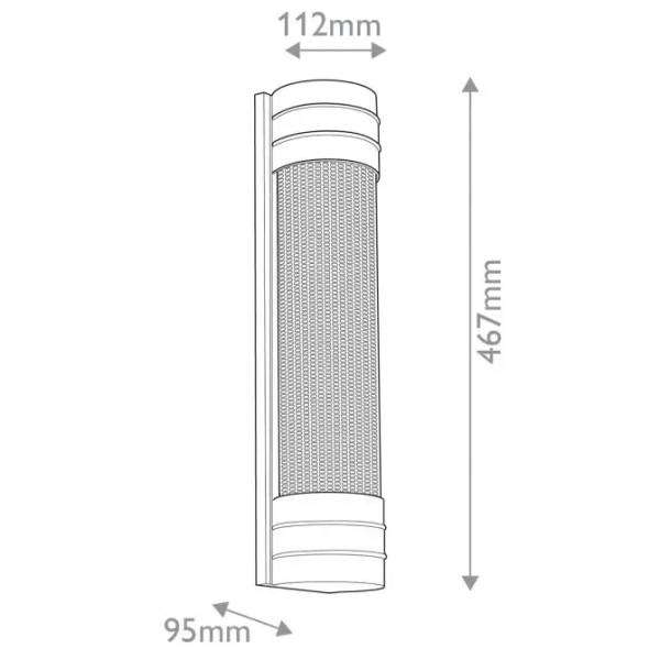Liniowy kinkiet do jadalni Williard QN-WILLARD-2WB-VBS-PG szklany mosiądz
