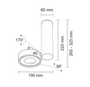 LAMPA sufitowa NATORI IL 2260 Shilo regulowana OPRAWA metalowa LED 10W 3000K tuba czarna