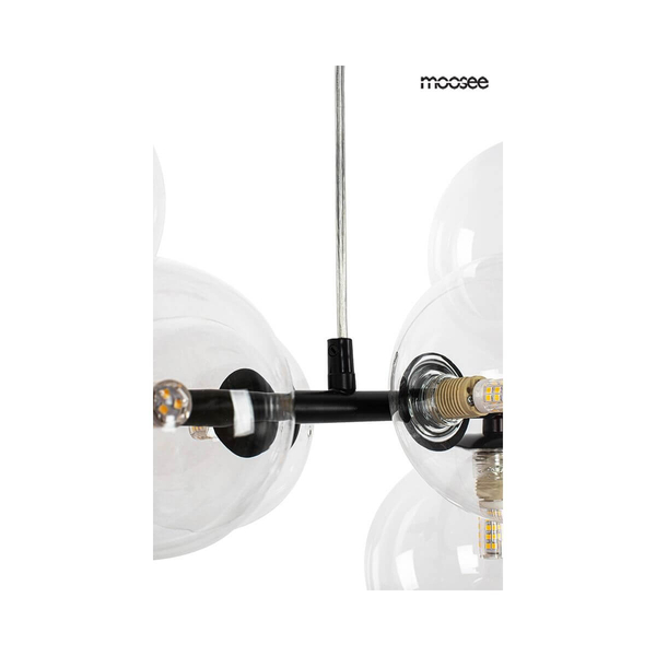 Wisząca lampa kuchenna Alure LED 15W nad wyspę balls czarna