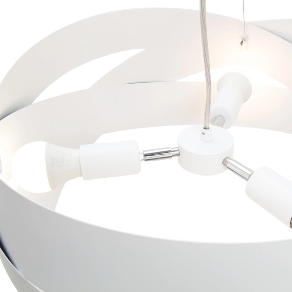 Zwisowa lampa Tornado 1117 Zumaline ring designerski biały