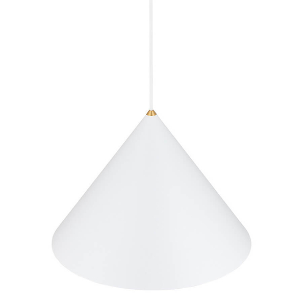 Lampa wisząca do salonu Zenith 8002 Nowodvorski metalowa mosiądz biała