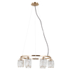 Nowoczesna lampa wisząca tuby Simona PND-40814-6-HBR złoty przezroczysty