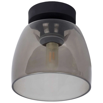 Loftowa LAMPA sufitowa TYLER  30164/01/30 Lucide łazienkowa OPRAWA szklana IP44 czarna przydymiona