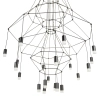 Lampa wisząca modernistyczna LINEA ST-5961-20 czarna metalowa G9 20-punktowa do salonu