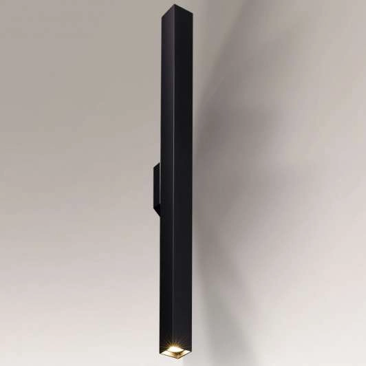 Kinkiet LAMPA ścienna DOHA 8078 Shilo metalowa OPRAWA prostokątna czarna