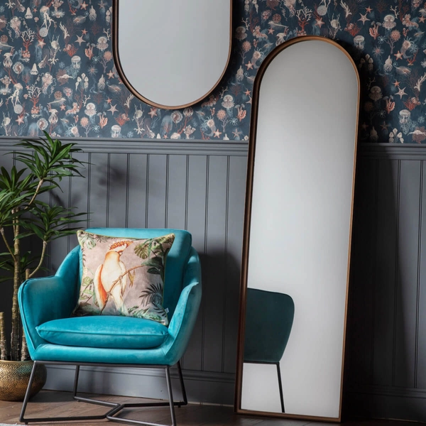 Lustro stojące do garderoby Greystoke 5059413407482 brązowy