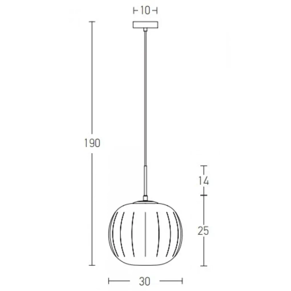 Minimalistyczna zwisająca lampa 20125 kula szklana biały