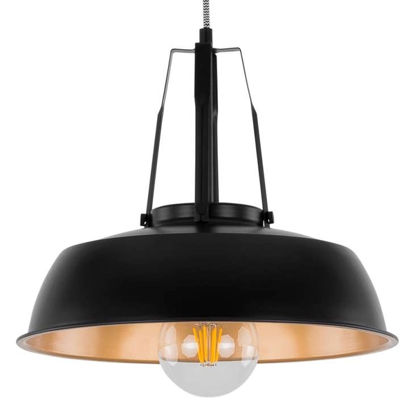 LAMPA wisząca PALOMA MDM-3619/1M BK+GD Italux metalowa OPRAWA zwis czarny