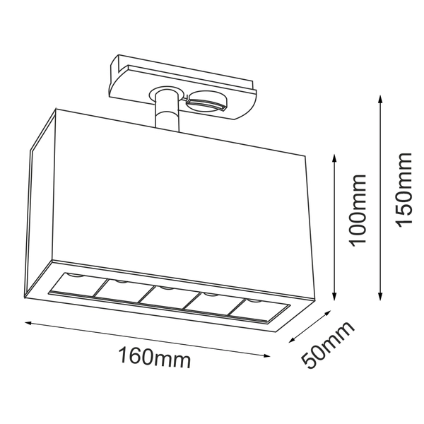 Natynkowa lampa do szynoprzewodu Glare 6324 BROSline LED 2W 3000K biała