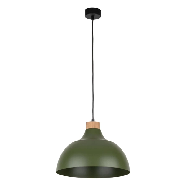 Lampa wisząca skandynawska kopułowa Cap 5665 TK Lighting drewniana zielona