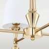 Abażurowa lampa wisząca Austin P04142AU-WH Cosmolight metal złoty biały