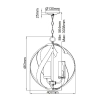Wisząca lampa na łańcuchu Blacksmith QN-BLACKSMITH-3P-OBK IP44 czarny
