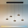 Opuszczana lampa wisząca góra-dół PURE FALLING RINGS czarna 2504-18 5x LED 8W 2200-5000K