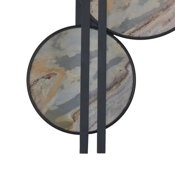 Potrójna lampa ścienna MOONS AZ6666 LED 30W 3000K okrągła brązowa czarna