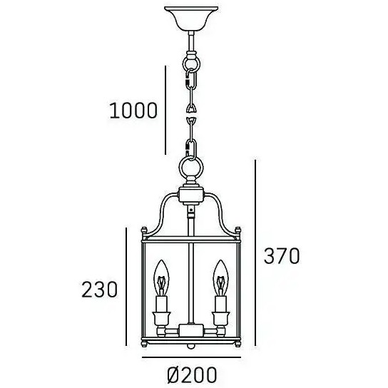 Retro LAMPA wisząca NEW YORK P03875AU Cosmolight industrialny ZWIS latarenka na łańcuchu złoty