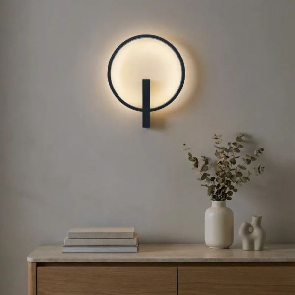 Kinkiet ścienny ARTE czarny AZ7009 1xLED 25W 3000-6000K pierścień