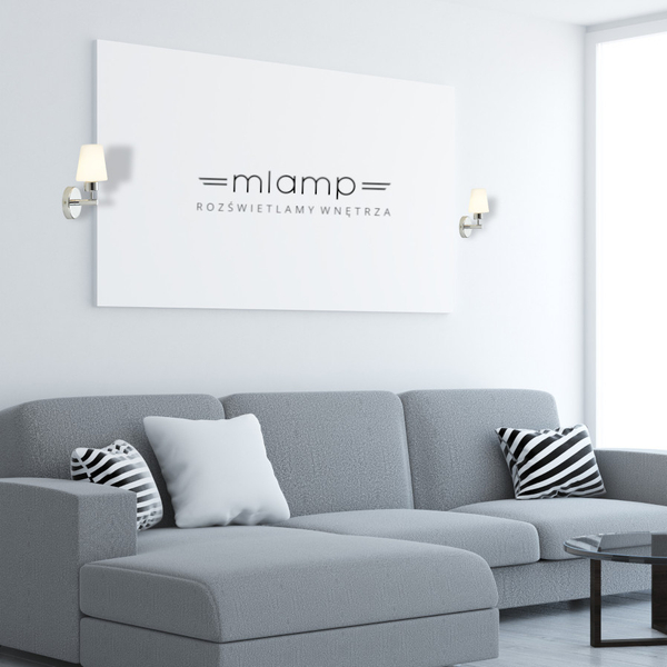 LAMPA ścienna LEE ML6383 Milagro szklana OPRAWA kinkiet chrom biały