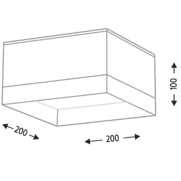 Plafon LAMPA sufitowa TOSA 1183 Shilo kwadratowa OPRAWA natynkowa kostka cube czarna